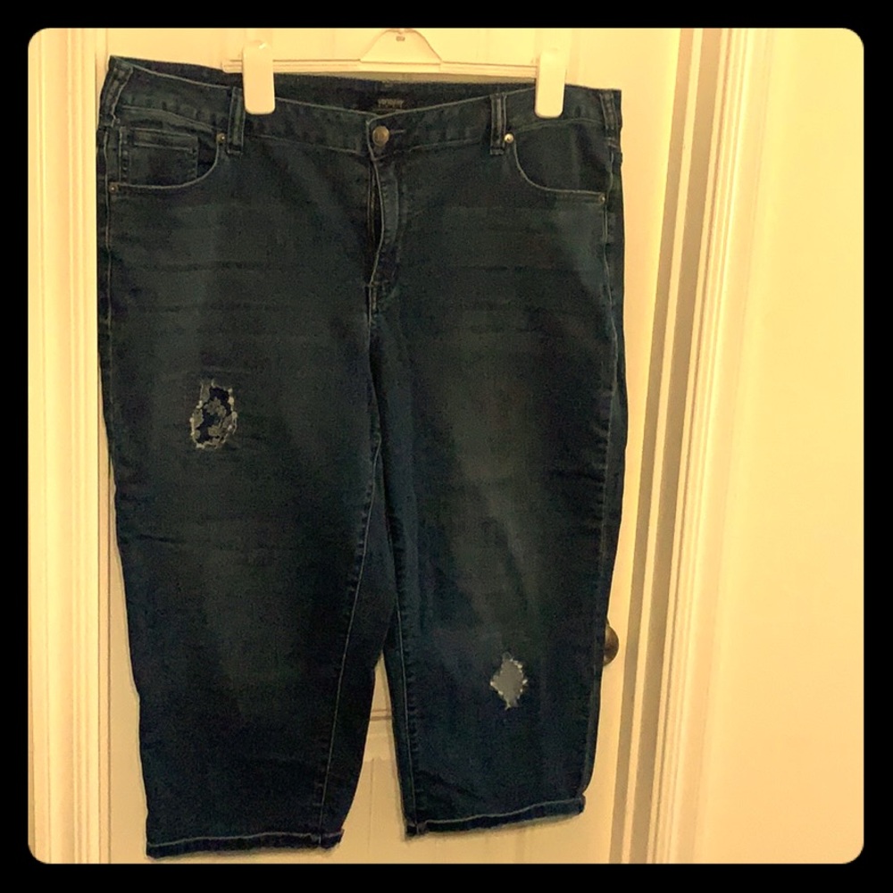Lane Bryant Venezia Denim Capri Pants Women’s S22